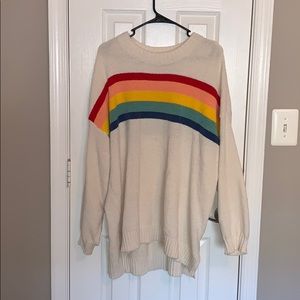 American eagle extra long rainbow sweater